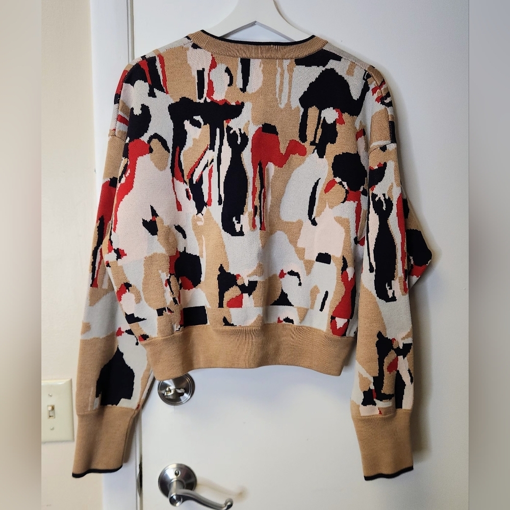 NWOT GREY Jason Wu Camel Intarsia Wool Blend Sweater Size M - Picture 6 of 16